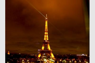 Eiffel Tower at night - France